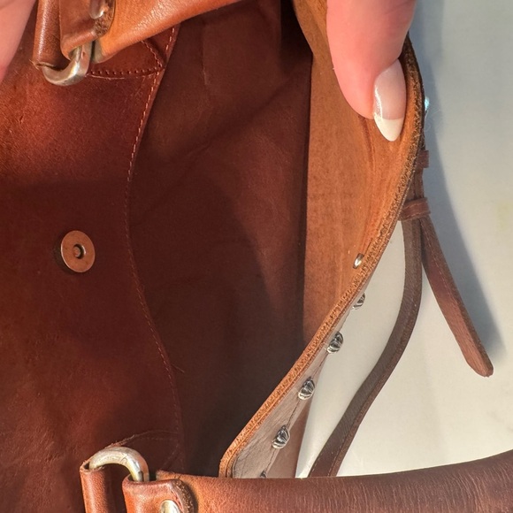 American West handmade Leather Studded bag - Picture 10 of 10